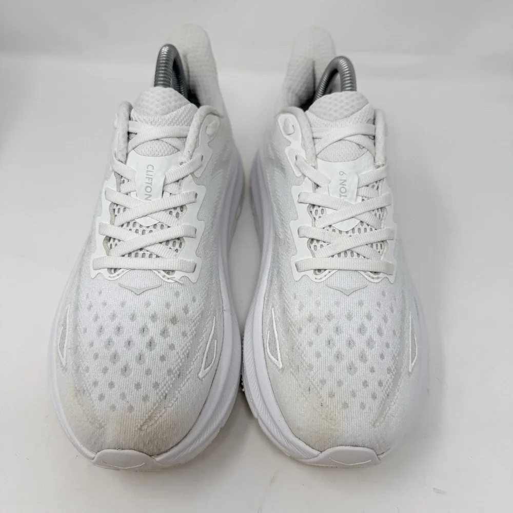 HOKA Clifton 9 Women's Size 8 B White Running Shoes 1127896 WWH Sneakers